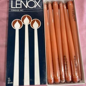 12 Vintage LENOX‎ 12”Tapers CANDLES #505 Peach/ Melon New Old Stock 1978